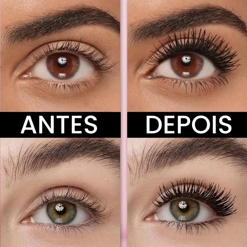 Máscara de Cílios Alongamento & Volume - Cílios Longos, Fortes e Volumosos em Segundos!