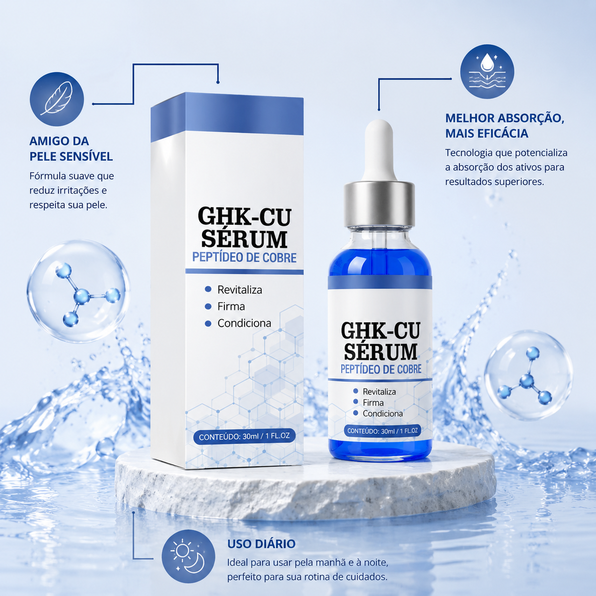 Sérum Facial Anti-idade GHK-CU - Todo Tipo De Pele