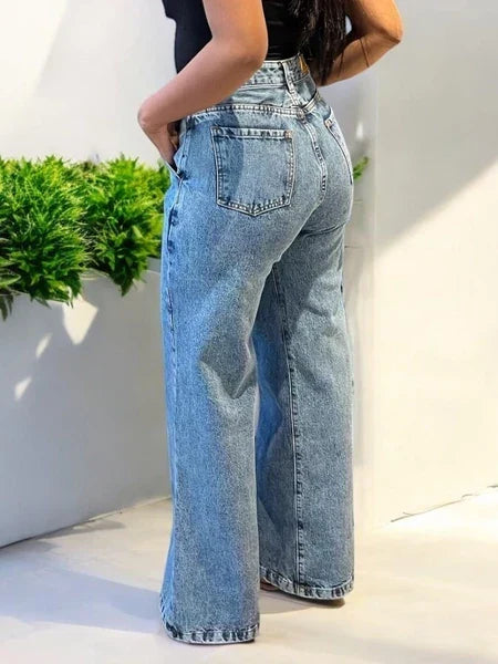 Calça Wide Leg Jeans Feminina