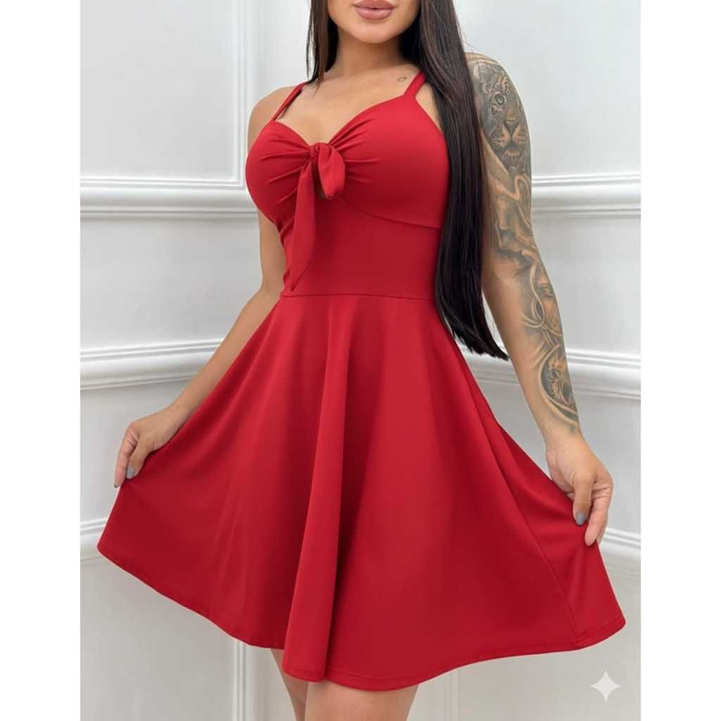 Vestido Estampado Rodado - Perfeito para os Dias de Verão
