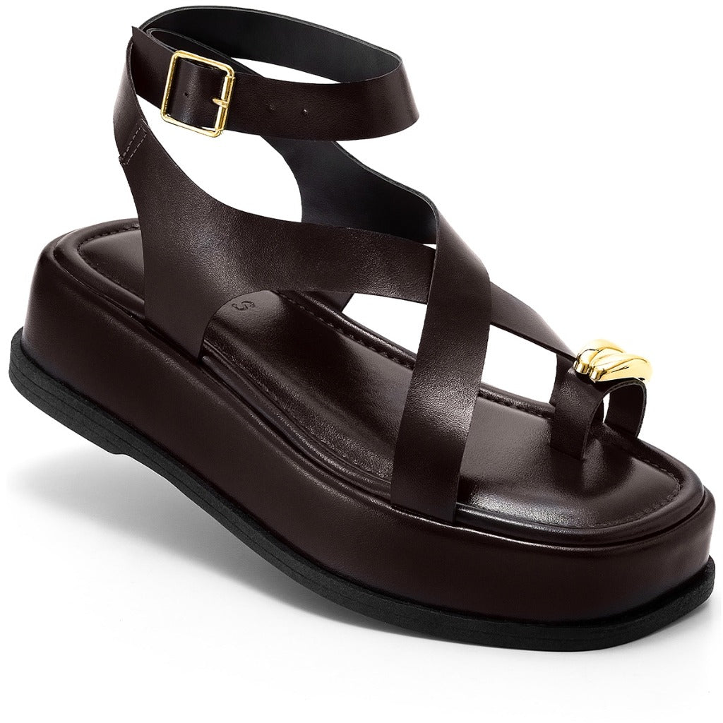 Sandália Flatform em Tiras