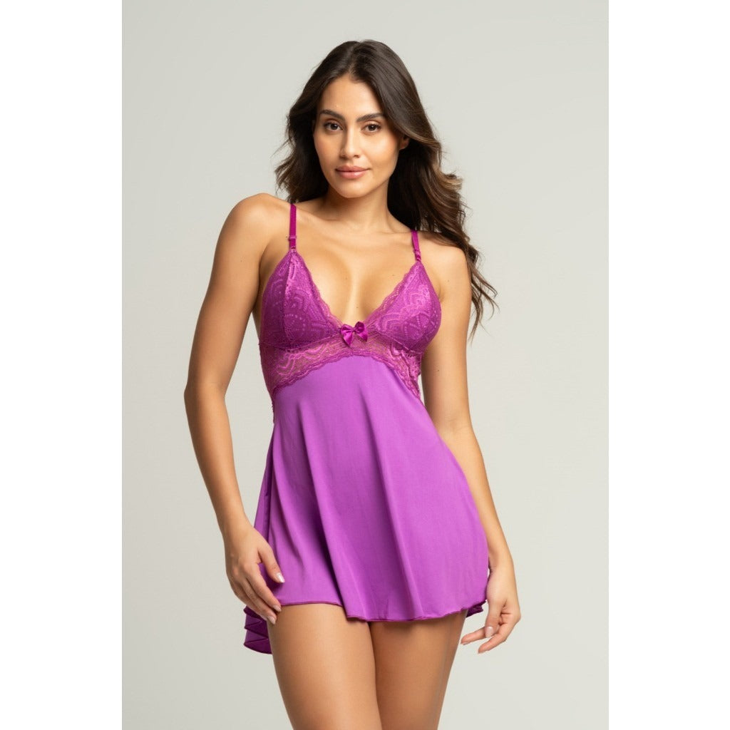 Camisola Feminina Bailarina com Detalhes em Renda e Costas em V