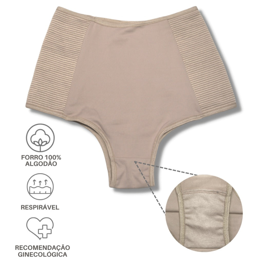 OFERTA - Kit 4 Calcinhas Cinta Modeladora Alta Pressão - Reduz Medidas com Zero Barriga
