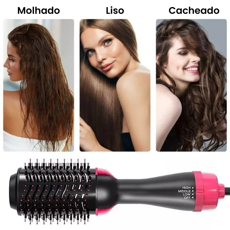 Bend Secador de Cabelo 4 em 1 – Escova Modeladora de Ar Quente
