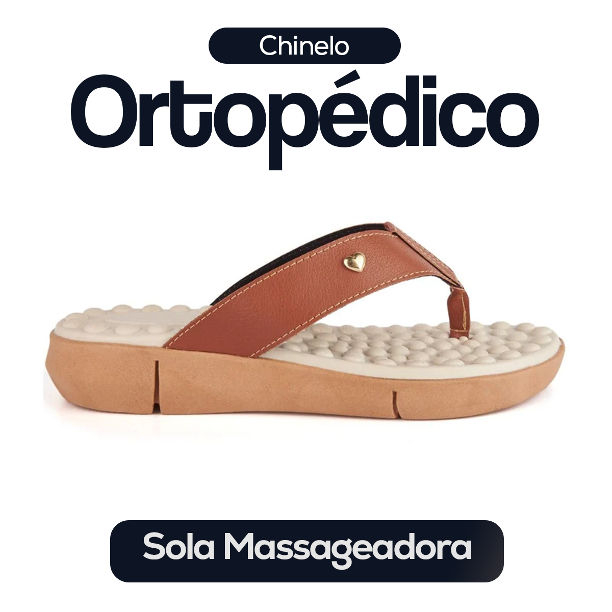 Chinelo Ortopédico Sola Massageadora – Conforto Que Transforma o Seu Dia!