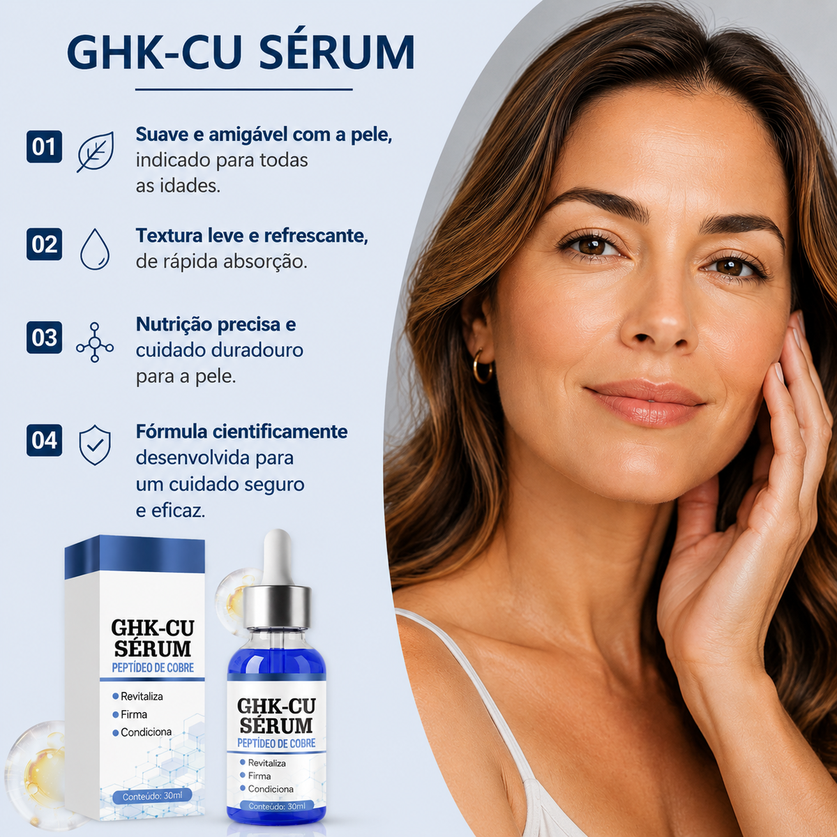 Sérum Facial Anti-idade GHK-CU - Todo Tipo De Pele