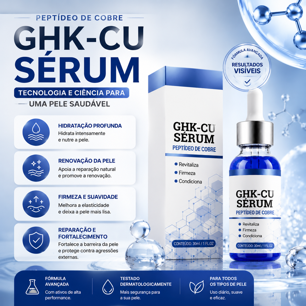 Sérum Facial Anti-idade GHK-CU - Todo Tipo De Pele