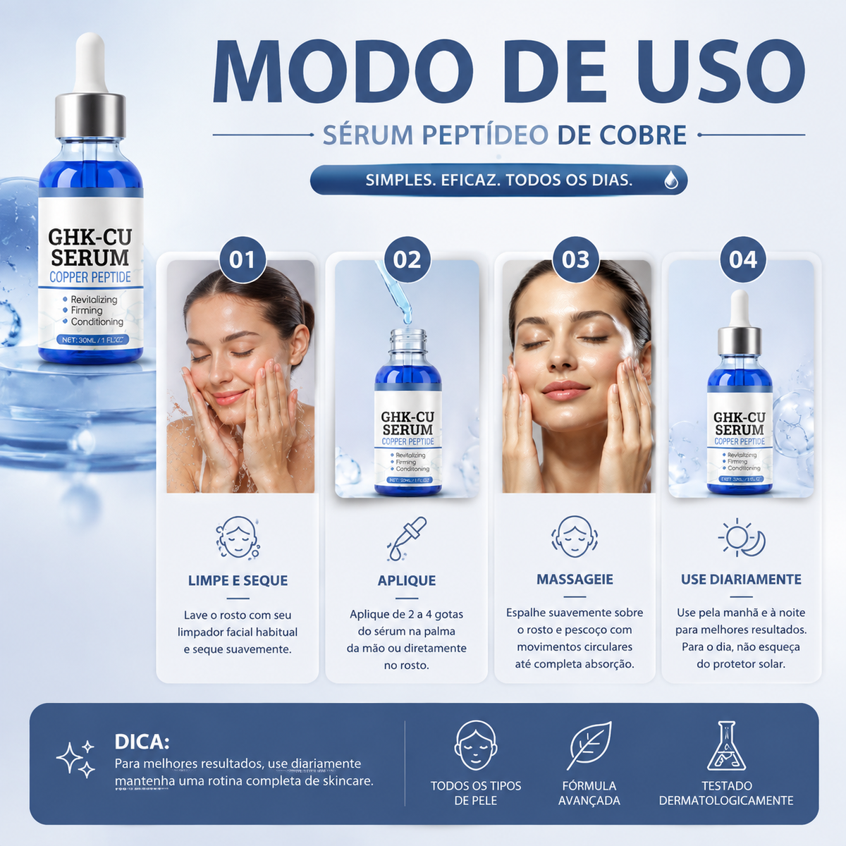 Sérum Facial Anti-idade GHK-CU - Todo Tipo De Pele