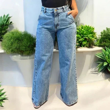 Calça Wide Leg Jeans Feminina