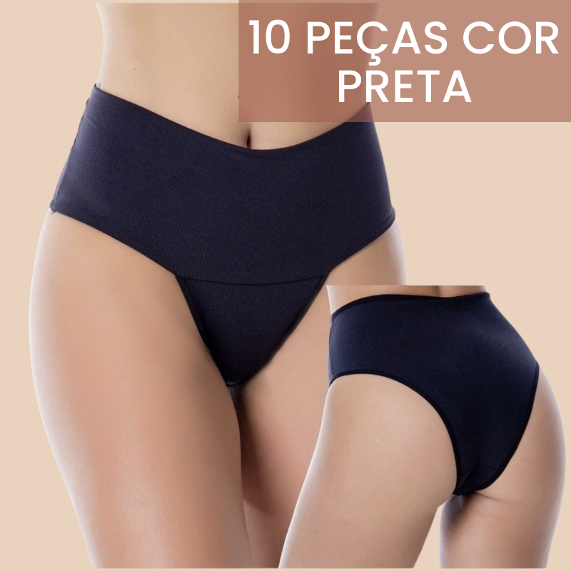 Compre 6 Leve 10 - Calcinhas Super Compressão Shape Turbo e Zero Barriga