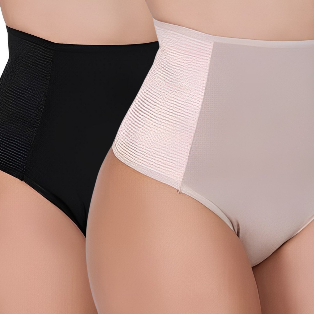 OFERTA - Kit 4 Calcinhas Cinta Modeladora Alta Pressão - Reduz Medidas com Zero Barriga