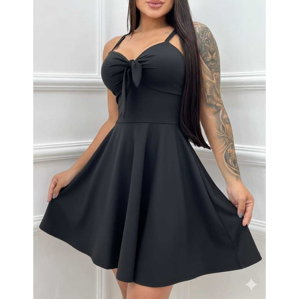 Vestido Estampado Rodado - Perfeito para os Dias de Verão
