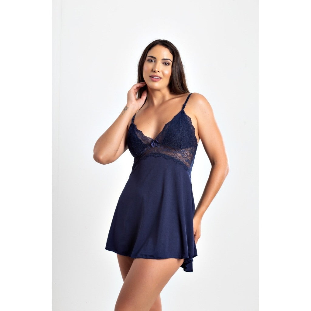 Camisola Feminina Bailarina com Detalhes em Renda e Costas em V