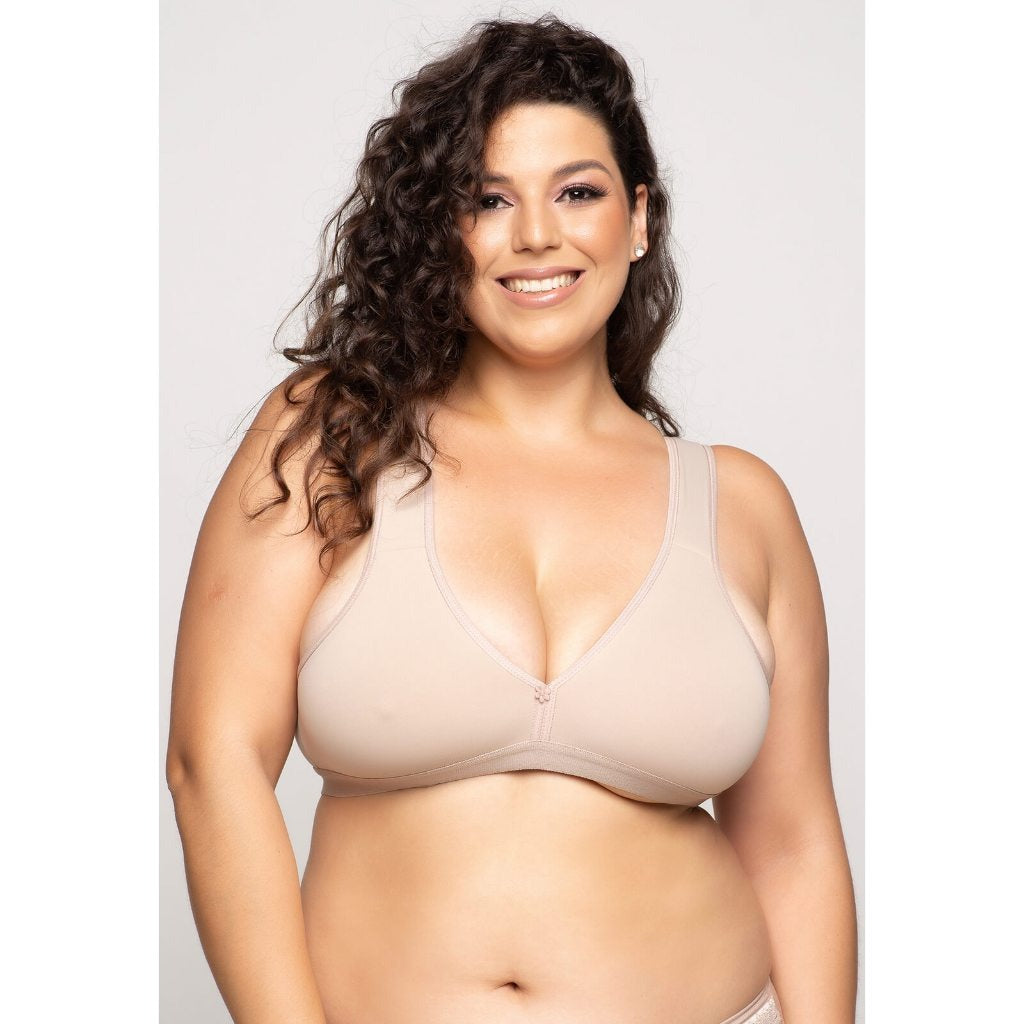 Kit 3 Sutiãs Alça Acolchoada Sem Bojo - M ao Plus Size